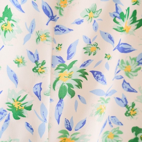 ASOS/sisters of the tribe blue & green floral wrap romper with tie waist *nwt* - Picture 9 of 13